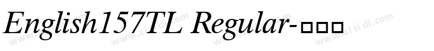 English157TL Regular字体转换